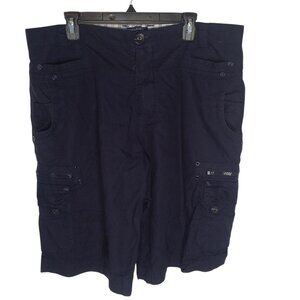 Parish Triumphant Shorts Mens 38 Navy Blue Cargo Multi Pocket Casual